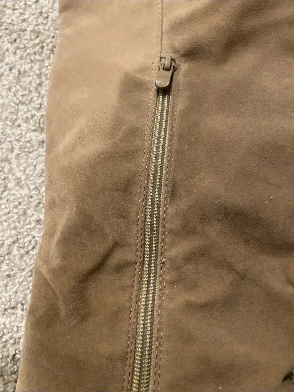 Wet Seal Tan Fringe Knee-High Wedge Boots